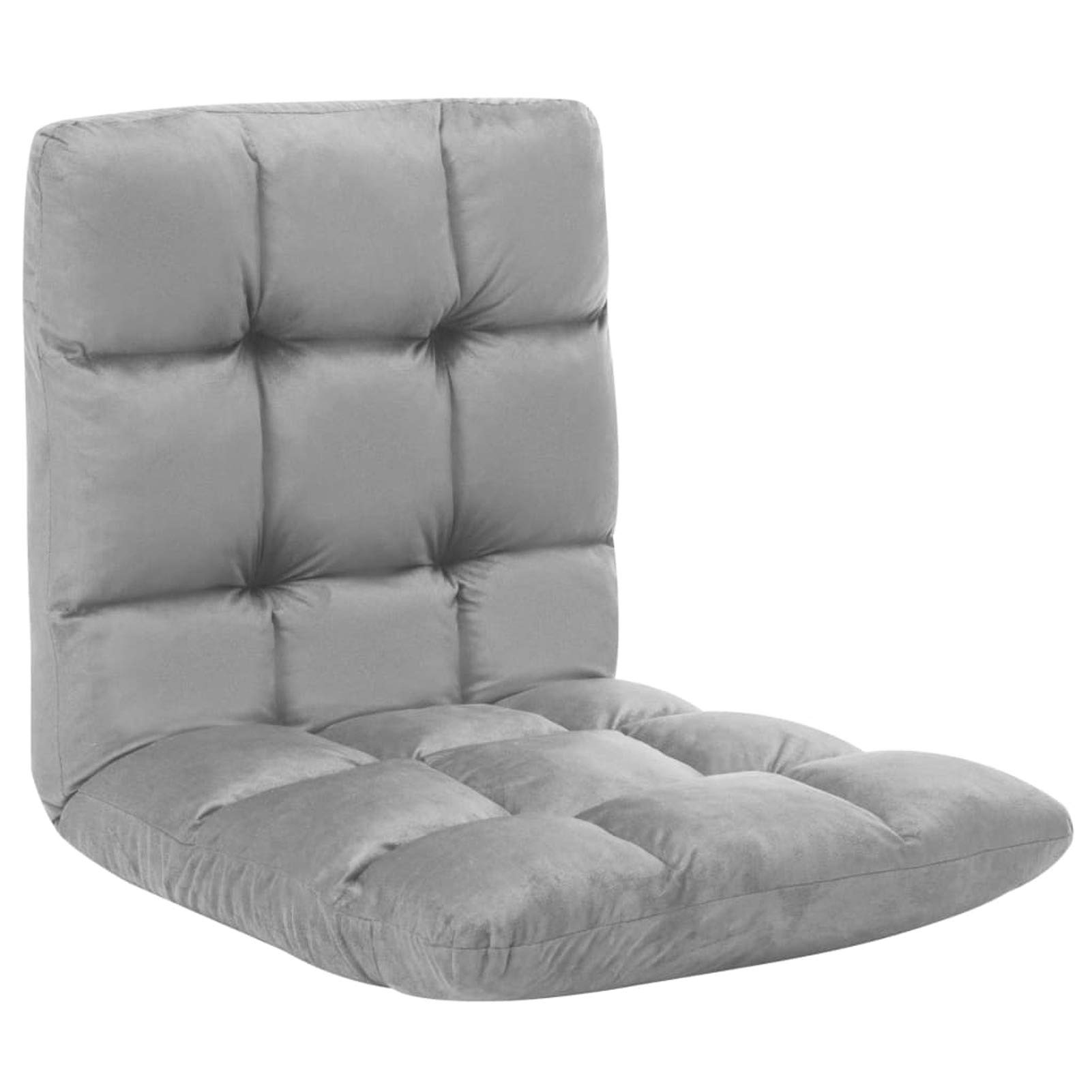 ShGaxin Chaise longue de sol pliable, chaises longues de jardin, chaises longues extérieures, hamacs et chaises longues plage, hamac terrasse, chaises de terrasse, microfibre grise