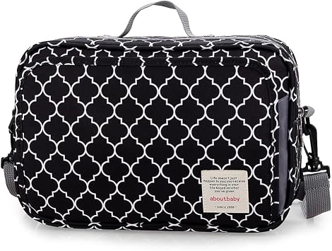 Baby Diaper Caddy Bag - Tote Stroller Nursery Storage Bin, Toys & Wipes Mini Diaper Bag for Outdoor Black