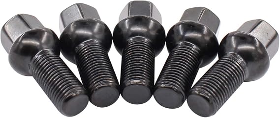 NewYall Pack of 20 Black Wheel Bolt Lug Nut for BMW 745i 750i 760i X5 Porsche 911 718 918 Boxster Volkswagen Beetle Cabrio CC Corrado Audi A1 A4 S6 TT Mercedes CLS500 E320 CLS63 SL65 Sprinter