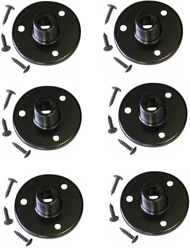 Audio2000'S AST4264BX6 - Juego de 6 soportes de mesa de cuello de cisne para micrófono negro con roscas de 58 pulgadas x 27 y tornillos de montaje