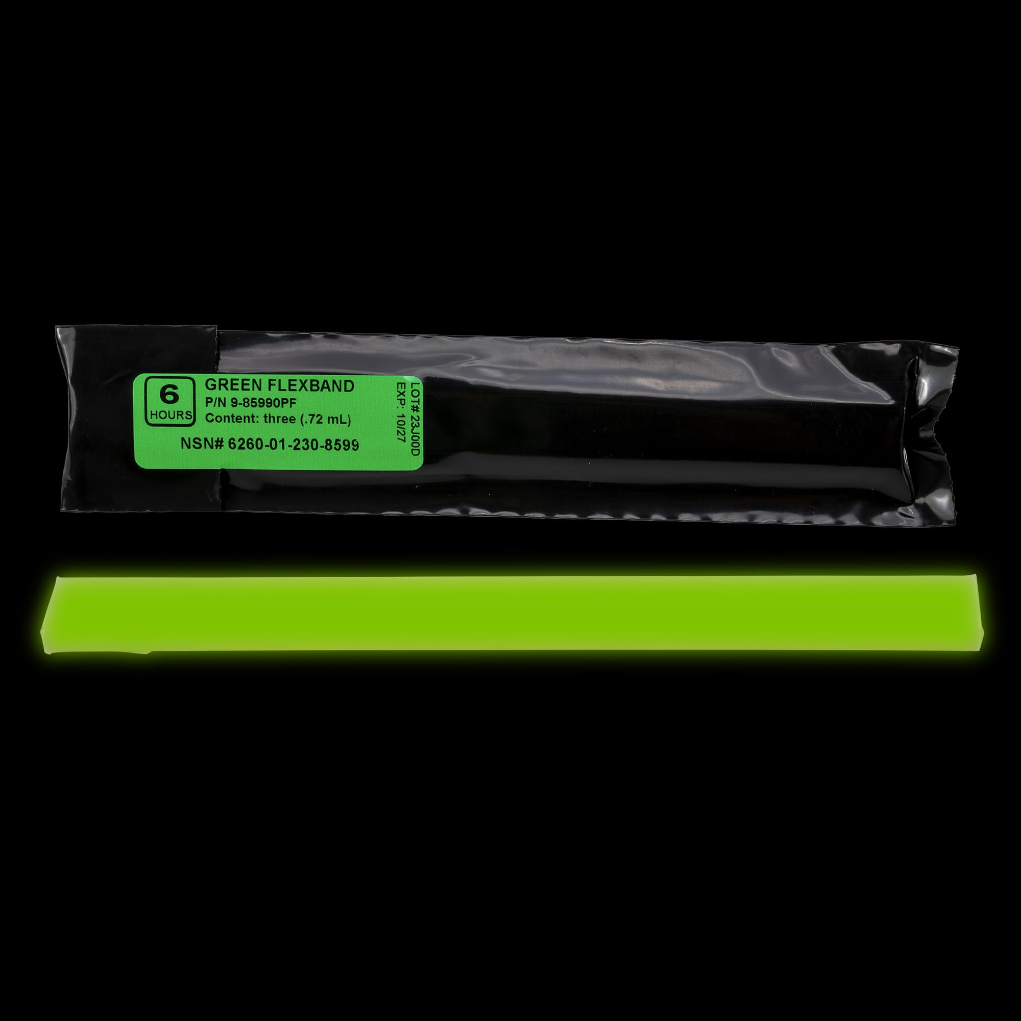 Cyalume SnapLight Light Stick, Military Grade, 12 Hours Duration, 12 Inches, 25 Pack, Green