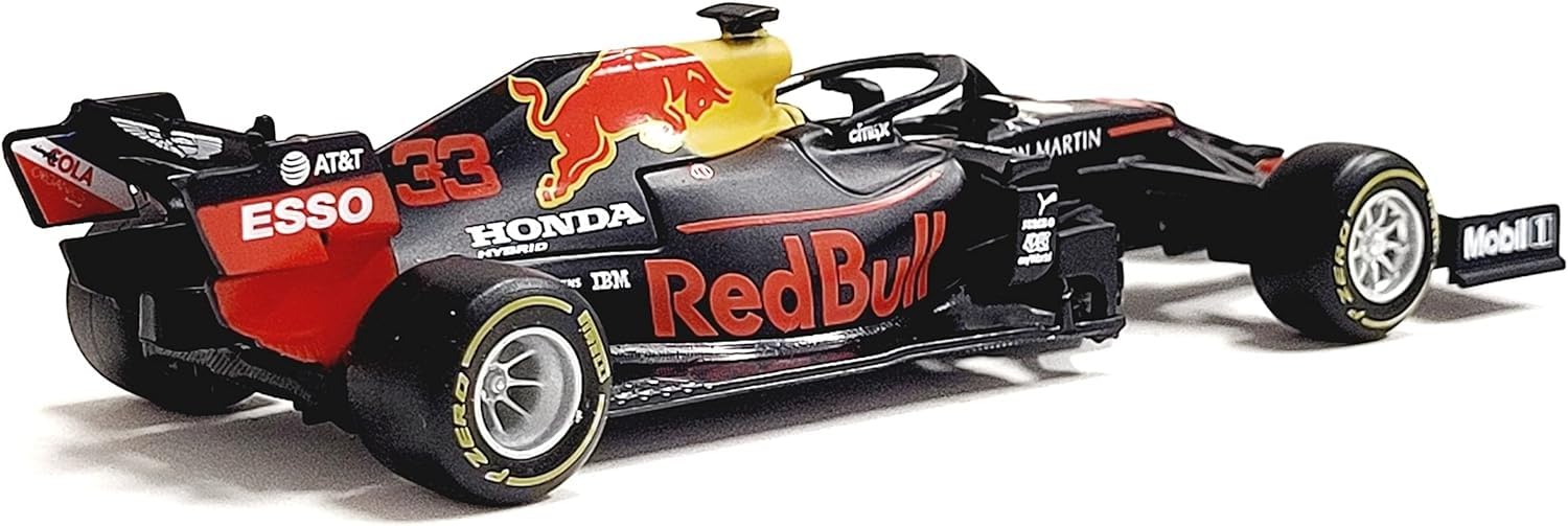 Miniatura F1 Max Verstappen Red Bull Racing RB16 2020 Winner Abu