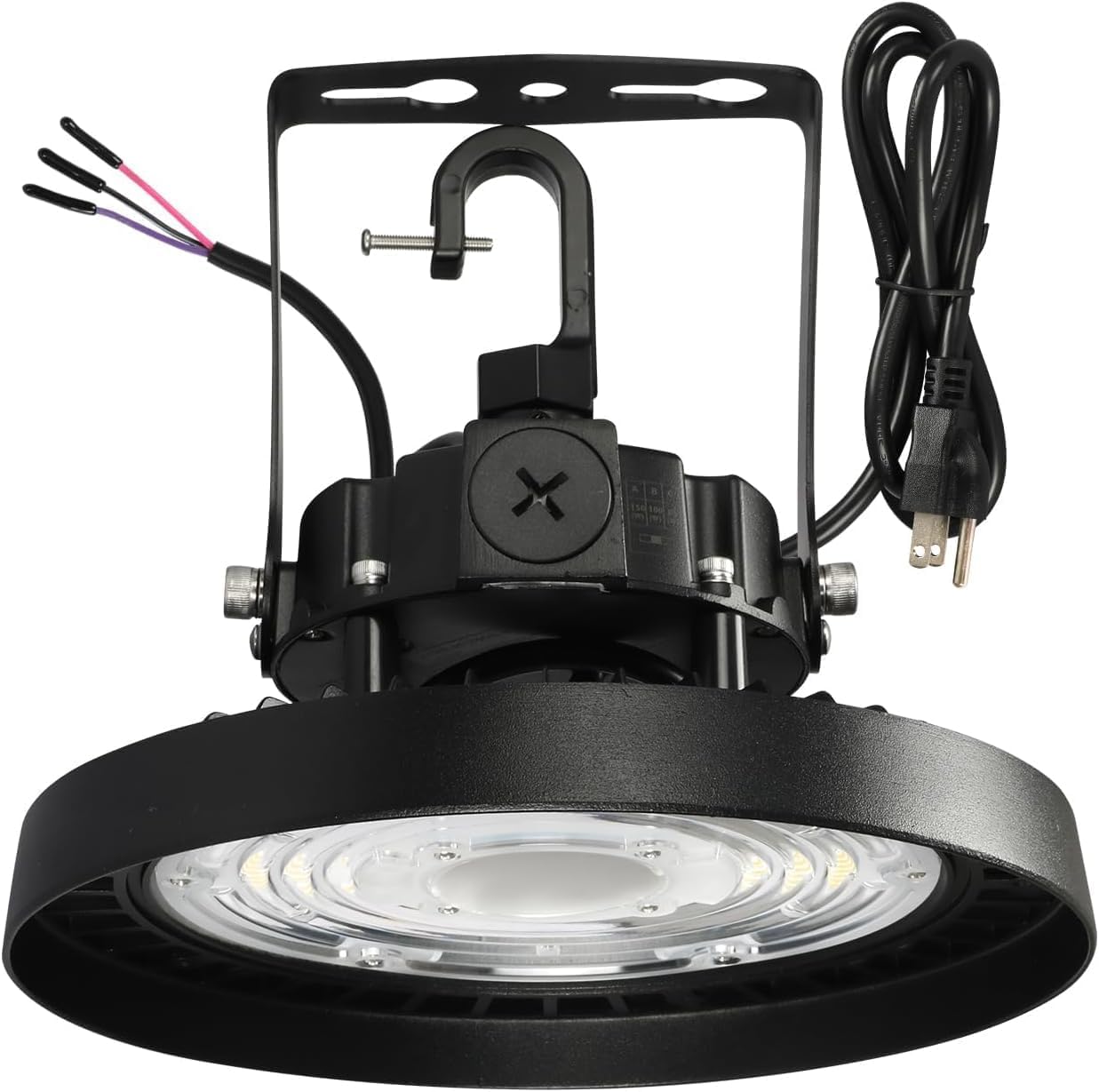 UFO LED Warehouse Light High Bay Dimmable 0-10V with US Plug 4Ft Cable 150W Egv 750W MH HPS