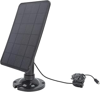 Solar Panel Charger For Camera, Solar Panel For Camera Monocrystalline Silicon 10W 5V For Security Camera