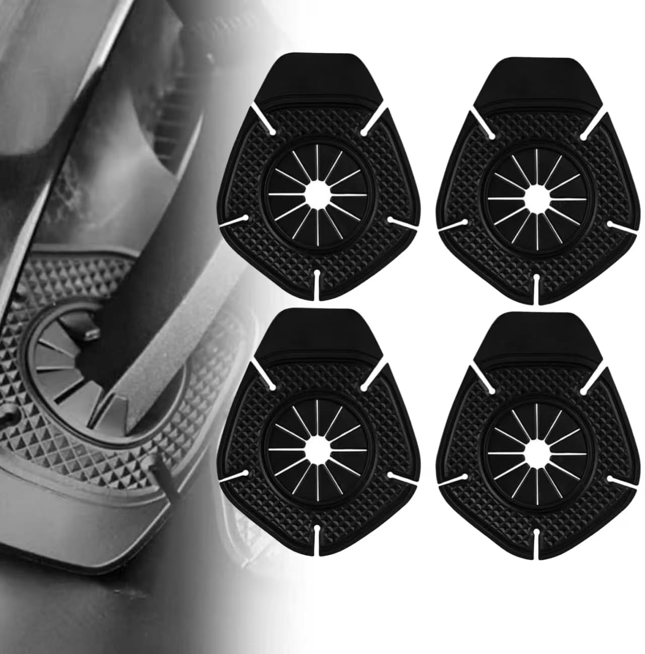 XIAOGUANGFADACAI 4 PCS Car Wiper Arm Hole Protection Pad for Honda CRV EX AWD 2019-2023 2024, Automotive Wiper Arm Cover, Car Wiper Parts, Dust Cover Accessories