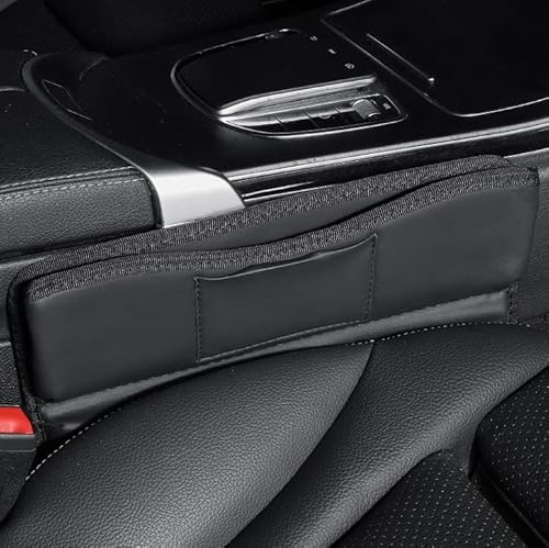 Tumecos Car Gap Storage Pocket Seat Side Pocket Car Seat Gap Filler Console Side Pocket Car Seat Gap Storage Box Car Seat Side Pocket Multifunctional Car Supplies 2 Black Nappa #TOP1