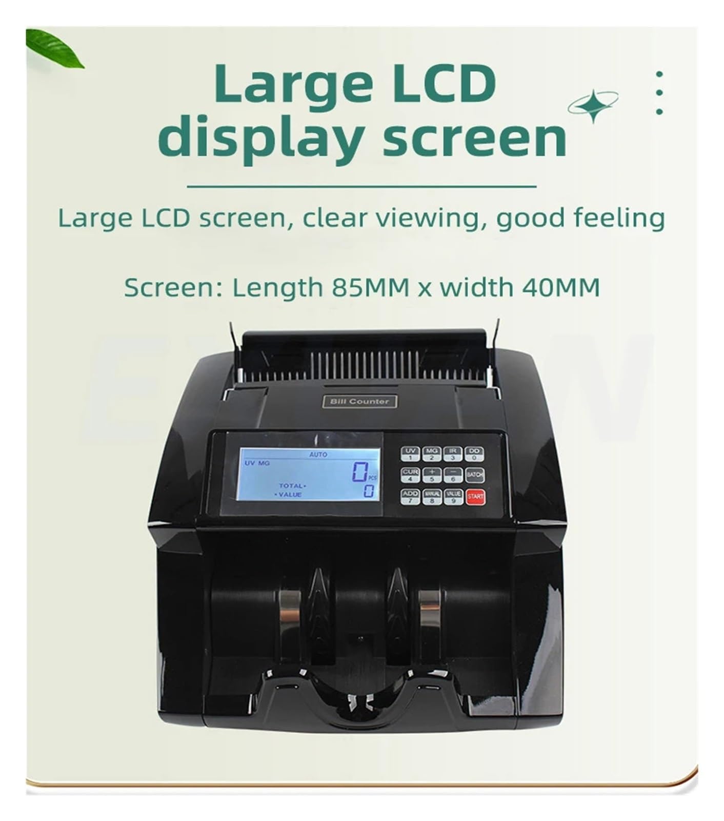 Registratore di Cassa Automatico multivaluta, Conta Banconote, rilevatore di Banconote, Display LCD per Euro, Dollari USA, sterline AUD per Negozi, attività commer,