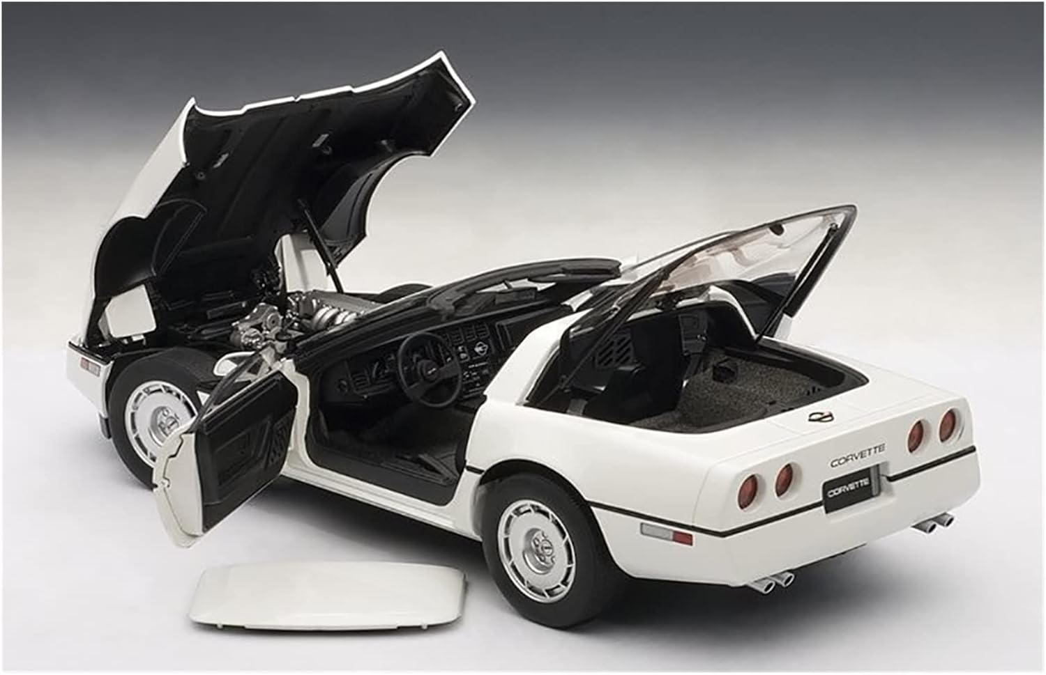 for AUTOart 1:18 Chevrolet Corvette C4 1986 Alloy Car Model Car Model(Red)