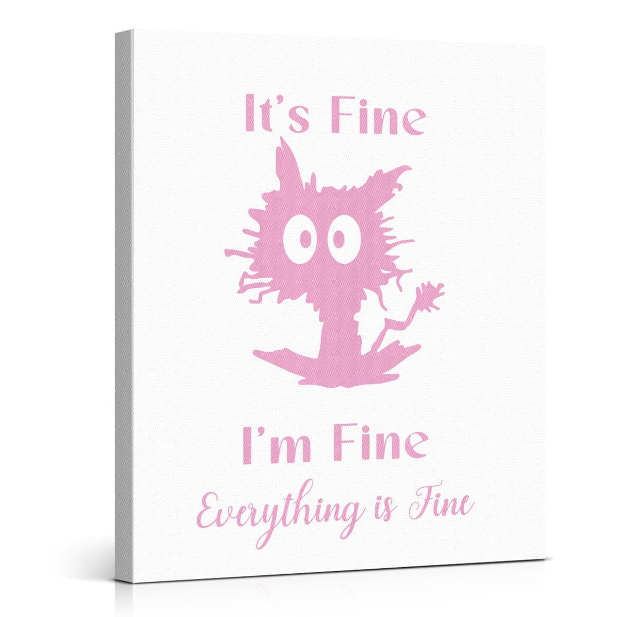 Funny Cat Office Wall Art Print - Humor Everything Is Fine Poster Artwork Wall Decor for Home Bedroom