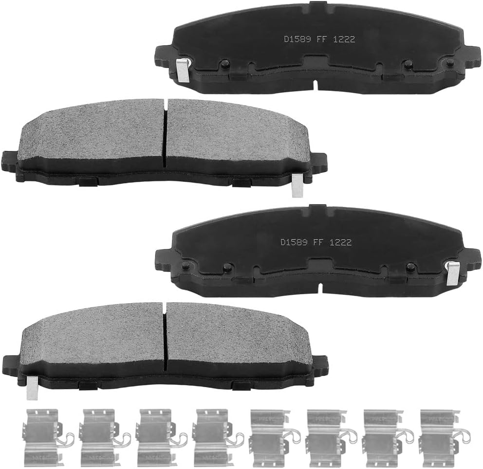 Front Brake Rotors and Ceramic Brake Pads Kit for 2012-2020 Dodge Grand Caravan/Journey, 2012-2016 Chrysler Town & Country/Voyager, 2017-2021 Pacifica, 2012-2015 Ram C/V