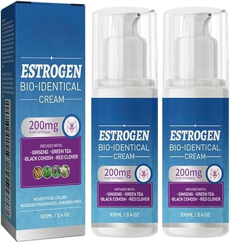 Wenrny Estrogen Cream for Hormone Balance,100ml Natural Estrogen Cream for Women-Menopause Relief, Balance Support for Body,Mild,Non-irritating,Easy to Absorb,Women Body Care Creams (Blue, 2 Pcs)
