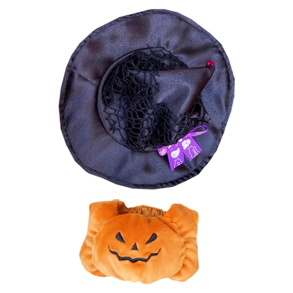 niannyyhouse 10cm 15cm 20cm Plush Doll Clothes Pumpkin Jumpsuit Magic Hat Stuffed Toy Dress Up (15cm)