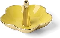 Kate Spade New York Make It Pop Yellow Metal Ring Dish - Gold-Plated Jewelry Tray for Rings & Trinkets