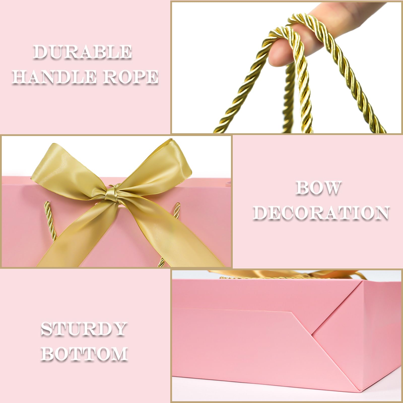 BIHIYII 2Pcs Gift Bags Medium, Birthday Gift Bag, On