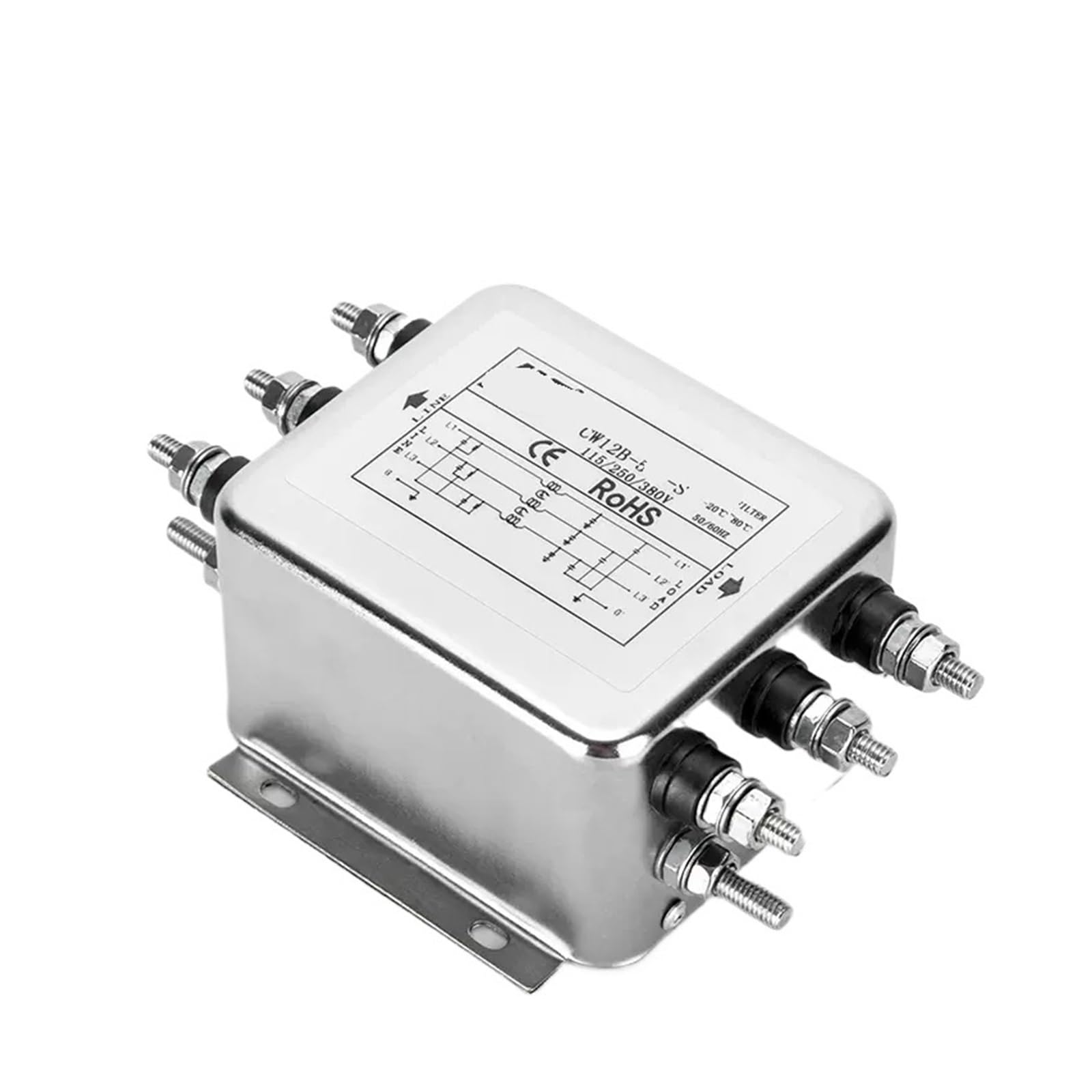 Filtro de alimentación CA trifásico CW12B para evitar reinicios por interferencias de 220V-380V