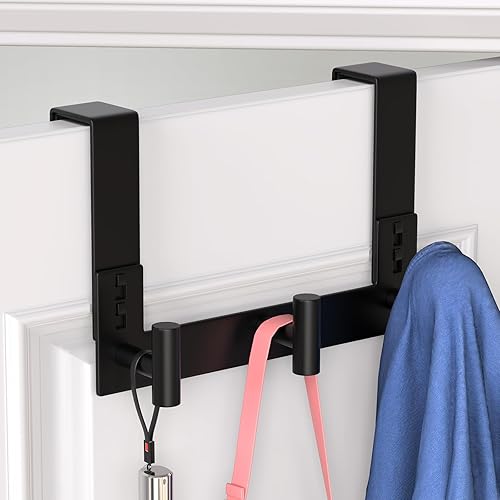Miniatura 3 de WUIVIUT Ganchos para colgar sobre la puerta, perchero para colgar sobre la puerta, perchero resistente para baño, sala de estar, cocina (3 ganchos,