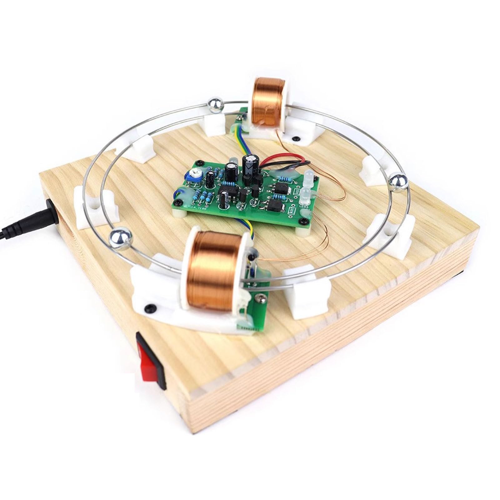 SUZLAZYR DIY Electromagnetic Accelerator Cyclotron Electrical and Magnetic Induction Circular Motion of Iron Ball Coil Magnetism Physics Experiment Scientific Equipment