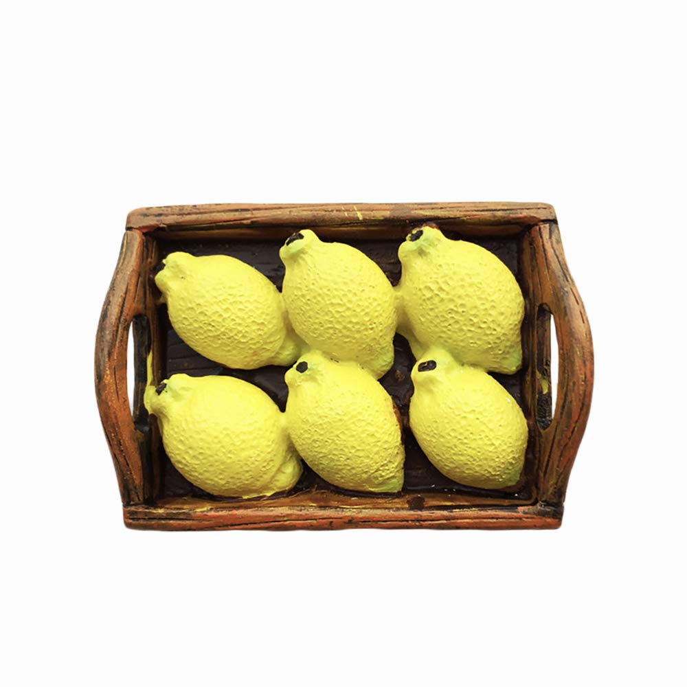Wedarego Lemon Greece 3D Refrigerator Magnet Resin Travel Souvenirs,Handmade Home & Kitchen Decoration Fridge Magnet Collection Gift