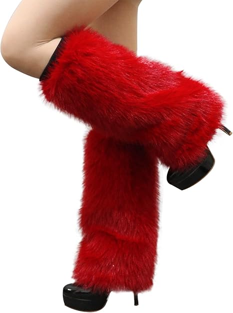 Jambières En Fausse Fourrure Pour Femme – Style Y2K Chaud Et Doux – Parfaites Pour L’hiver Et Les Soirées