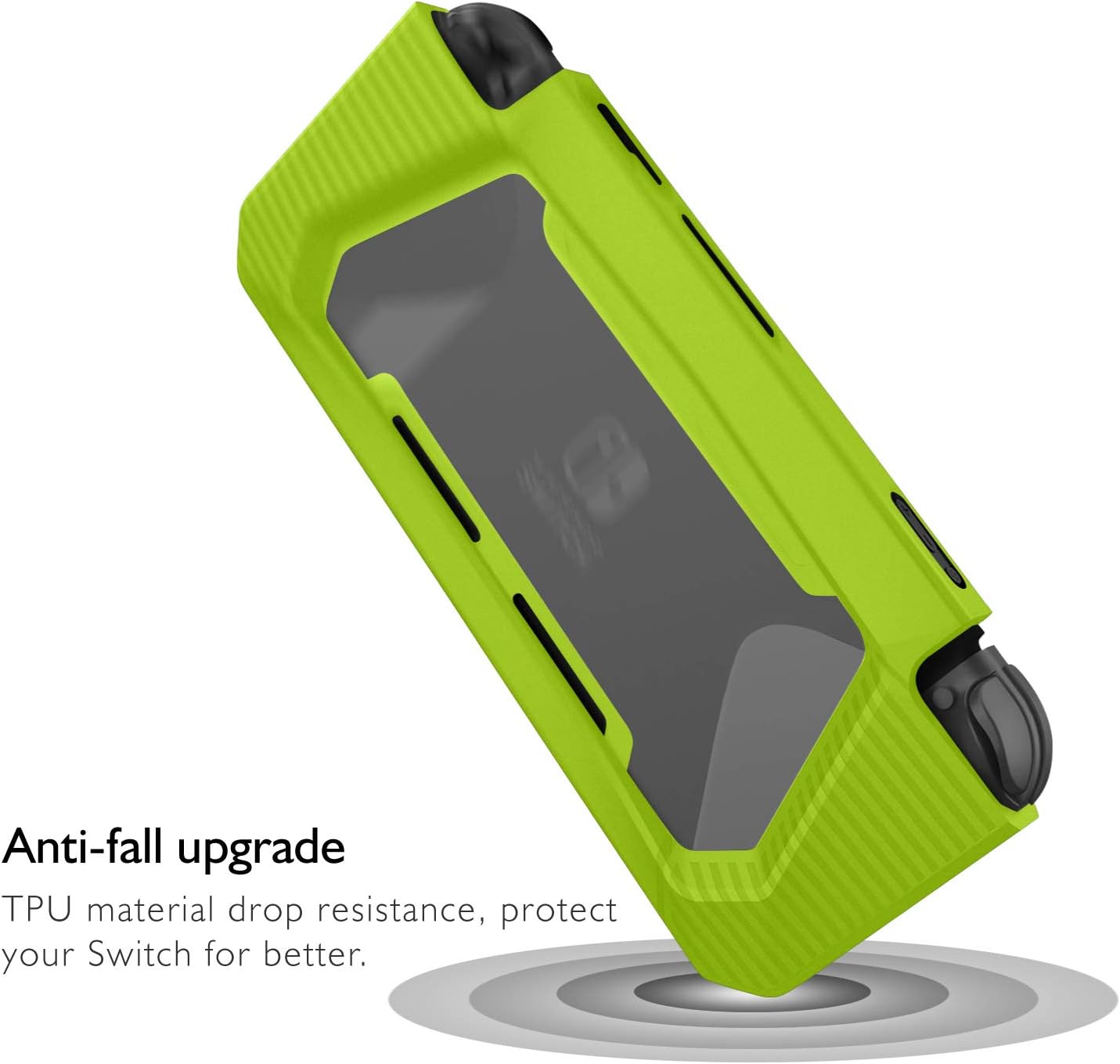 HEYSTOP Case with Screen Protector Compatible with Nintendo Switch, TPU Protective Heavy Duty Cover Case Compatible with Nintendo Switch with Shock-Absorption and Anti-Scratch,Green