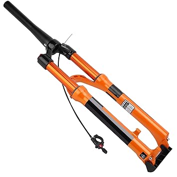 Bike Front Fork, 26in Anti Scratch Strong Durable Air Suspension Bike Front Fork Bicycle Single Air Chamber Suitable for Mountain Bike