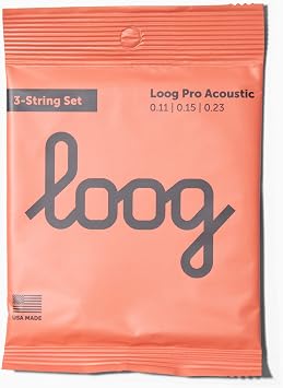 Loog Guitar Strings Silver, Pro Acoustic Guitar