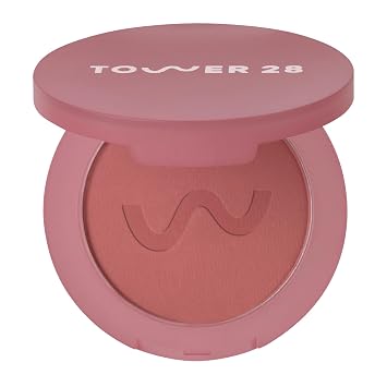 Tower 28 GetSet Matte Powder Blush for Cheeks - 12-Hour Setting Blush Powder for Smooth, Blurred Skin - Talc-Free, Sweat-Proof Face Blushes - Makeup for Sensitive Skin - Samo Spritzer 1.13 oz