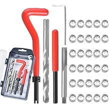 35 Pcs Thread Repair Kit, Stainless M6 x 1mm Thread Repair Insert Kit Compatible Hand Tool Set for Auto Repairing