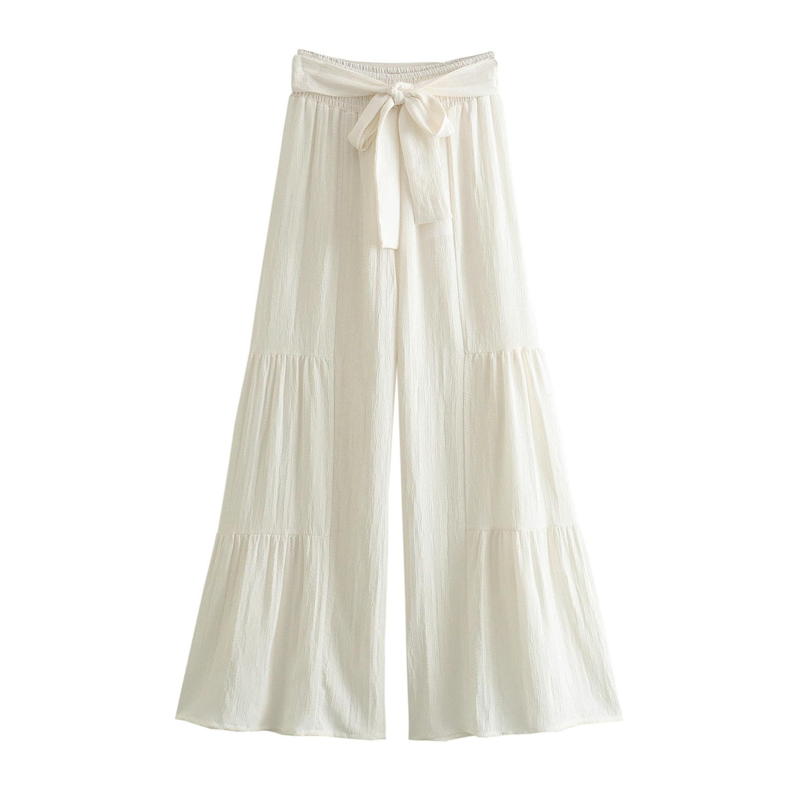 Pantalon blanc multicouche fluide pour vos tenues de printemps
