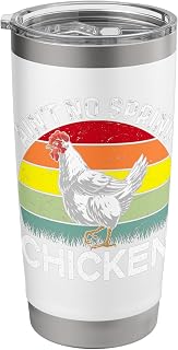 Ain't No Spring Chicken Vintage Apparel Funny Farm Fans Stainless Steel Insulated Tumbler