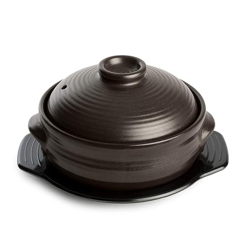Crazy Korean Cooking Korean Stone Bowl Dolsot Large with Lid
