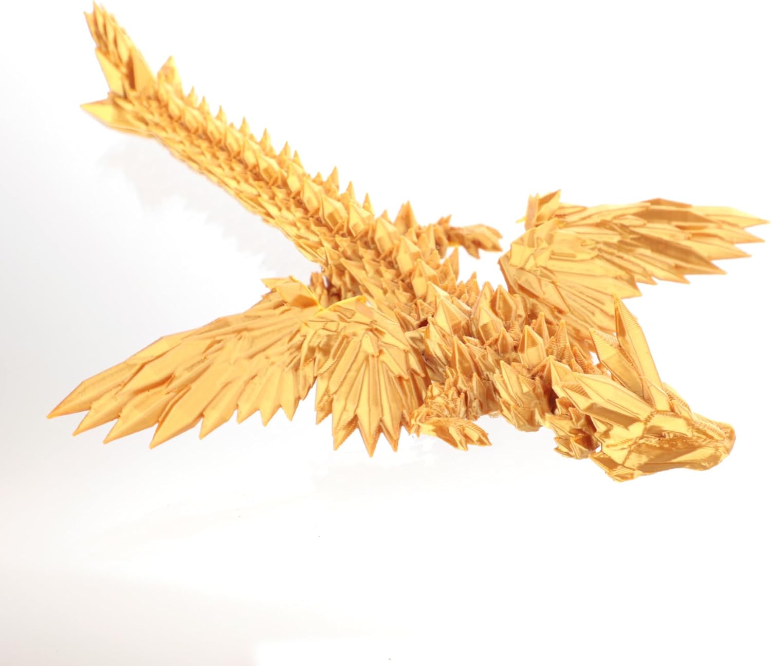 3D Printed Dragon Egg, Executive Desk Toys, Articulated Dragon, Fidget Toys Gifts for Easter Christmas Adults (Gold)