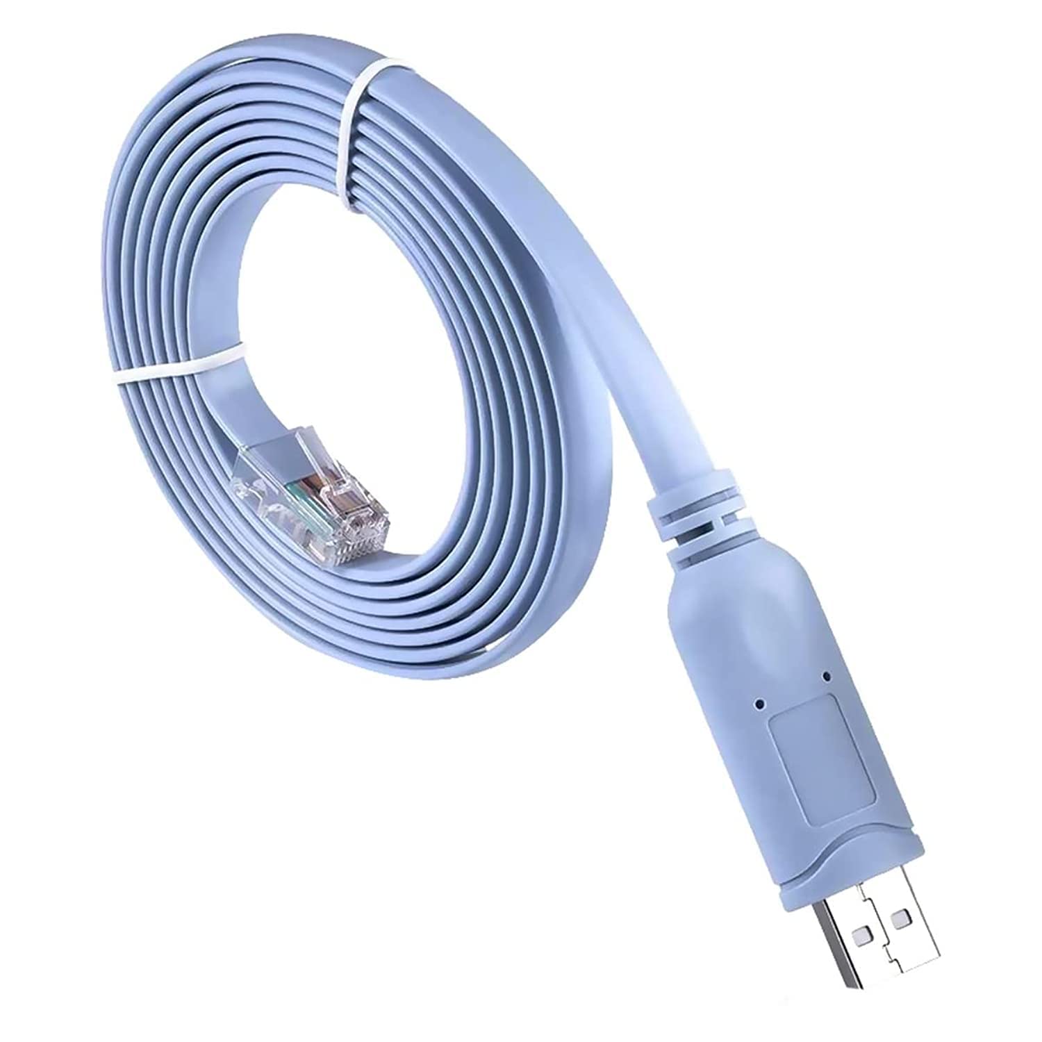 DKURVE Divine USB Console Cable 6 FT USB to Rj45 Cable with FTDI Chip Compatible with Windows 10/8/7/Vista/MAC OS/Linux