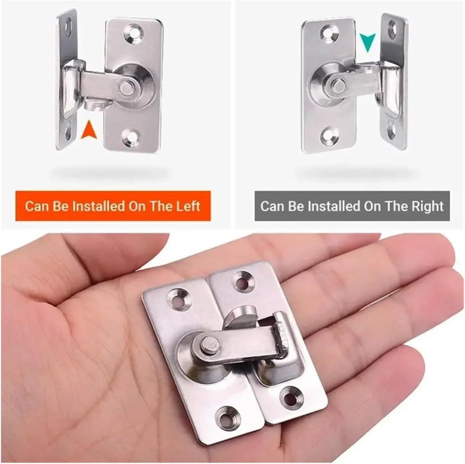 Door Lock Guard Latch Bolt 90 Degree Steel Toggle Sliding Barn Wine Cabinet Closet Right Angle