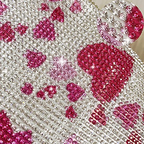 Pratique glitter rhinestone stickers bling heart shaped rainbow l…
