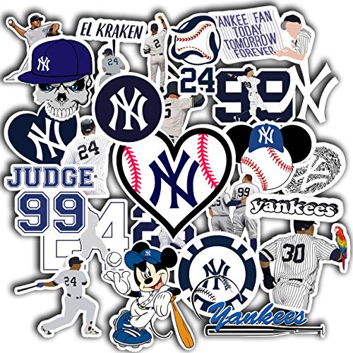 50 PCS American Baseball Stickers for Water Bottle, Laptop, Bicycle, Computer, Motorcycle, Travel Case, Car Decal Decoration Sticker 2-2.5 inches