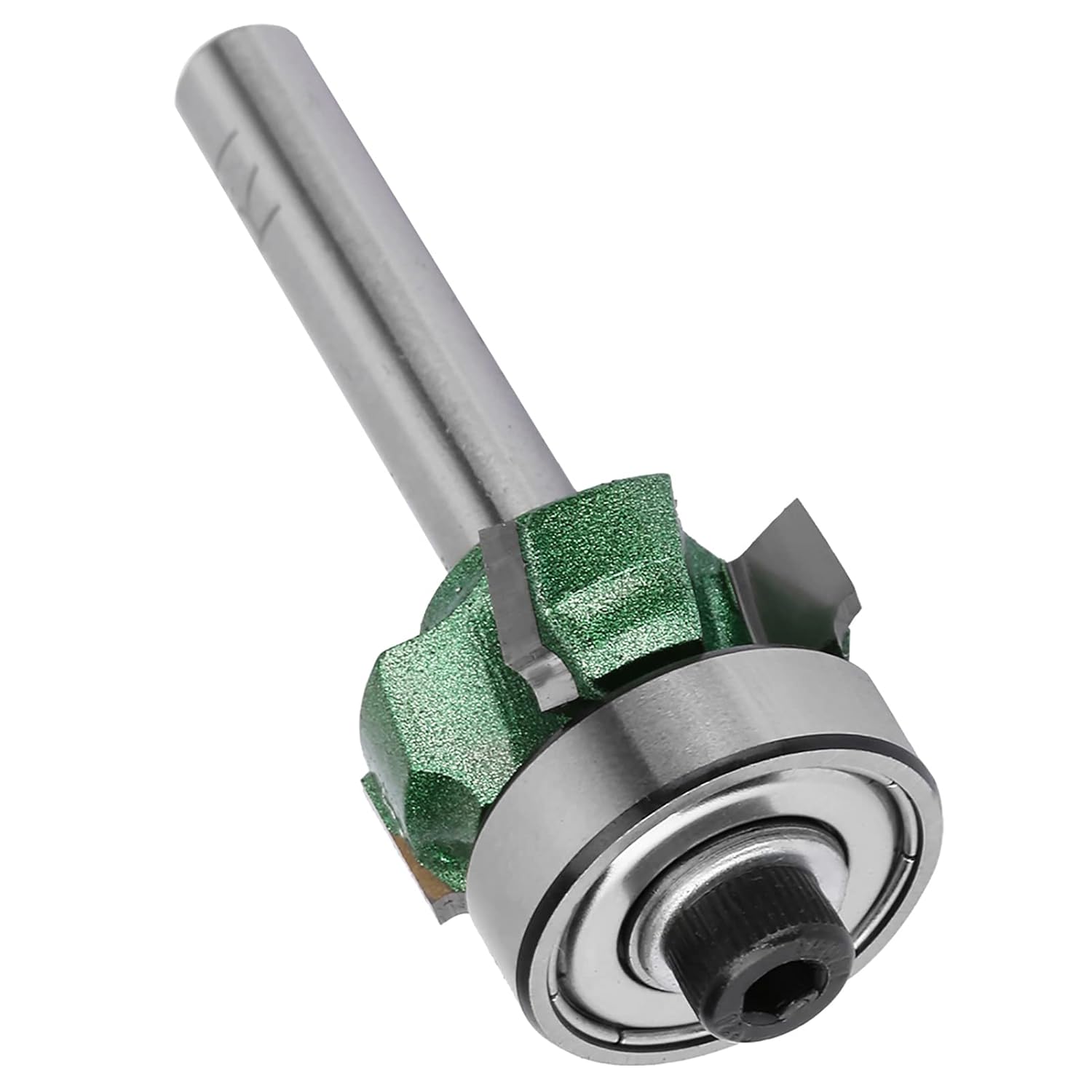 Banding,CMT Router Bits, Banding Trimmer Routers Bevel Top Trim Router Woodworking Milling Cutter 4 Teeth Trimming Cutter Trimmer Router Bit(R3)(1/4 * R1)