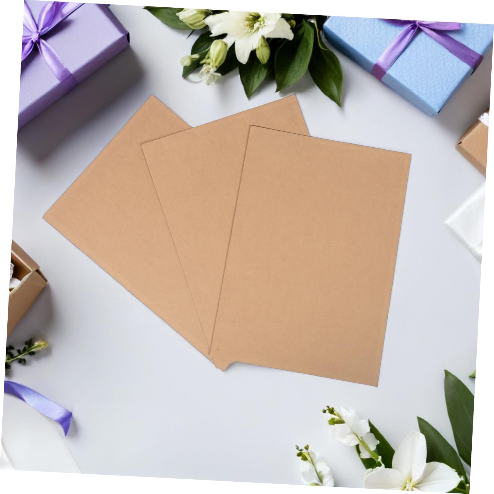 NUOBESTY 3blätter Karton M² Brauner Kraftkarton für Scrapbooking Bastelarbeiten Visitenkarten und Einladungen Dichtes Kraftpapier für Diy-projekte und Events