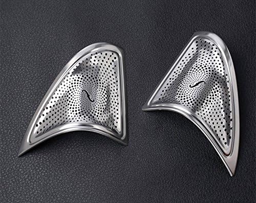 Interior Car Door Audio Speaker Cover Trim for Mercedes Benz CLA C117 Accessories 2013-2019, Stainless A-Pillar Speaker Trim, Interior Accessories Trim Decoration