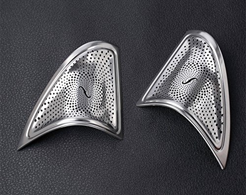 CABENIS Interior Car Door Audio Speaker Cover Trim for Mercedes Benz CLA C117 Accessories 2013-2019, Stainless A-Pillar Speaker Trim, Interior Accessories Trim Decoration