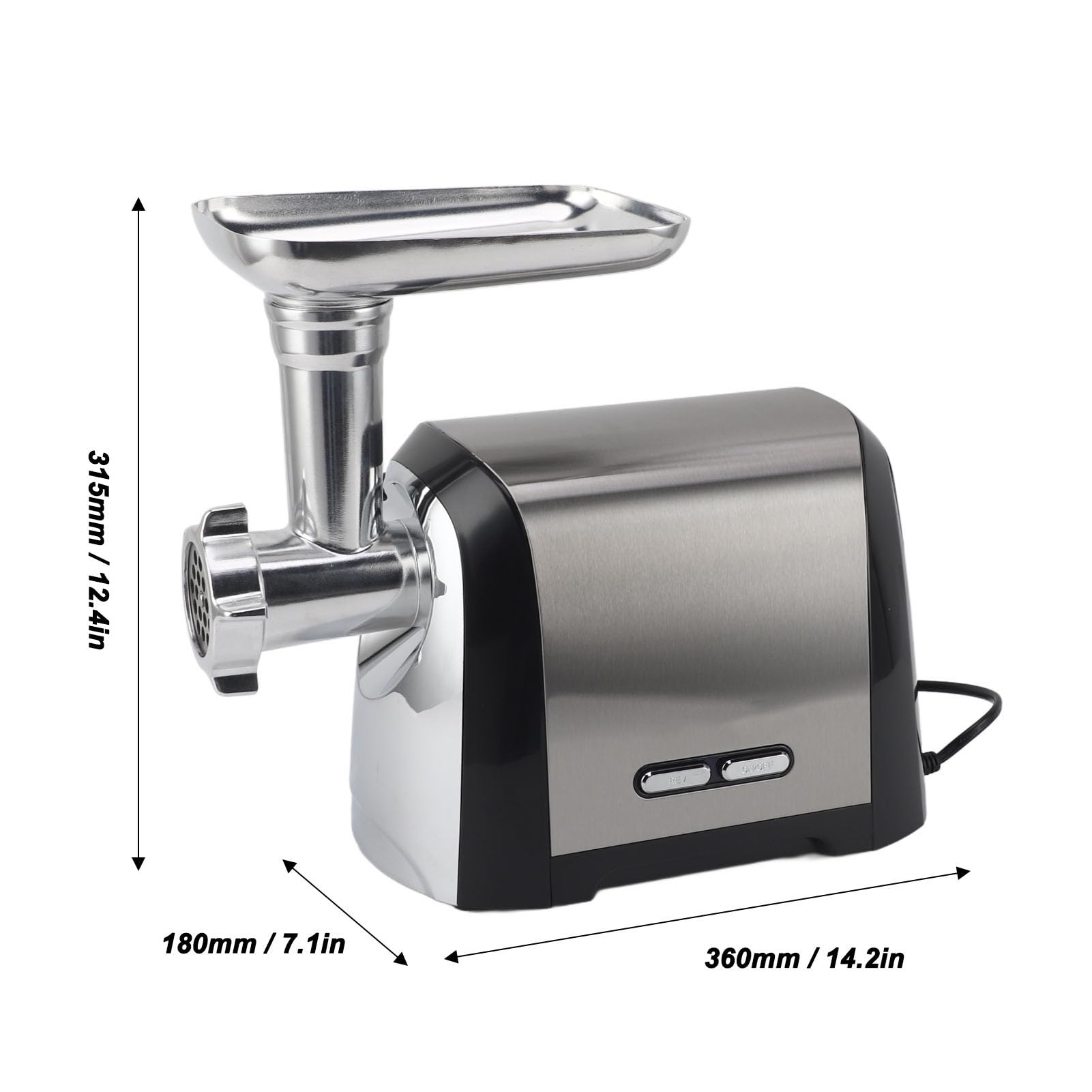 TOPINCN Picadora de Carne Eléctrica de 3200W, Embutidora de Salchichas, Procesador de Alimentos Compacto Resistente para Moler, Relleno de Salchichas y Cocinar