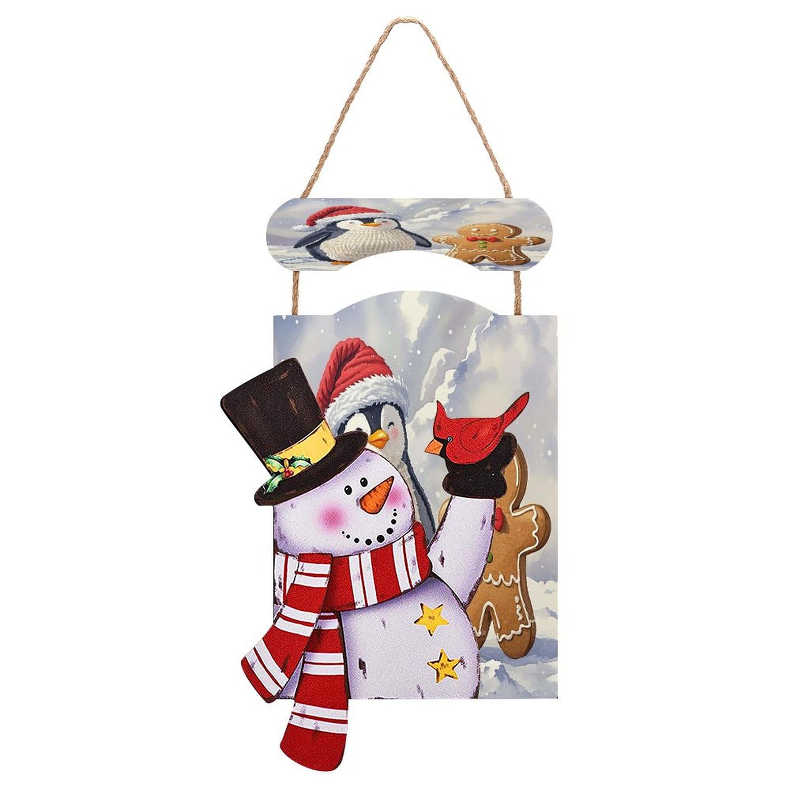 Plaque bois bonhomme de neige pour partager la magie de Noël en famille