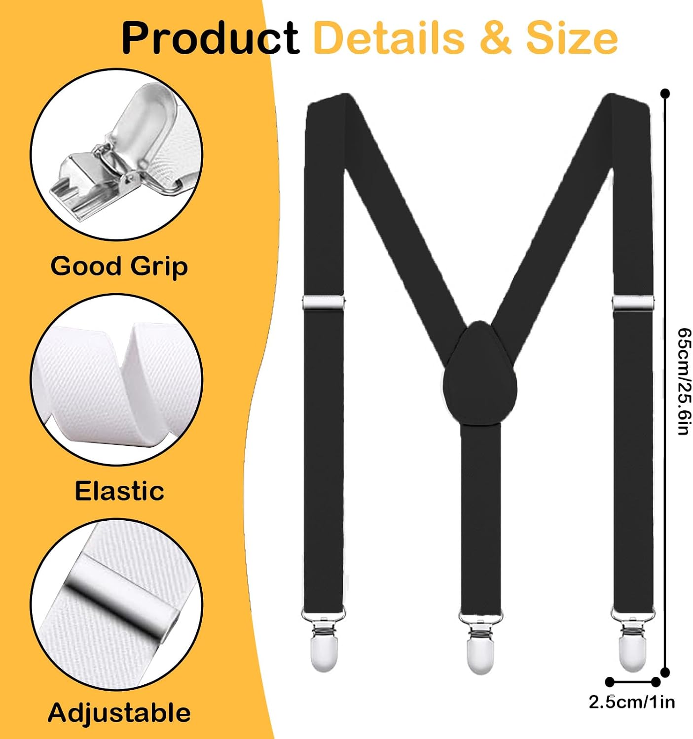 Kids Suspenders Adjustable Y-Back Boys and Girls Suspenders Toddler Suspender for Wedding Halloween Cosplay