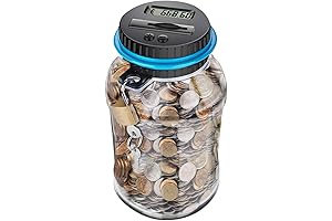 Large Piggy Bank for Boys with Digital Coin Counter