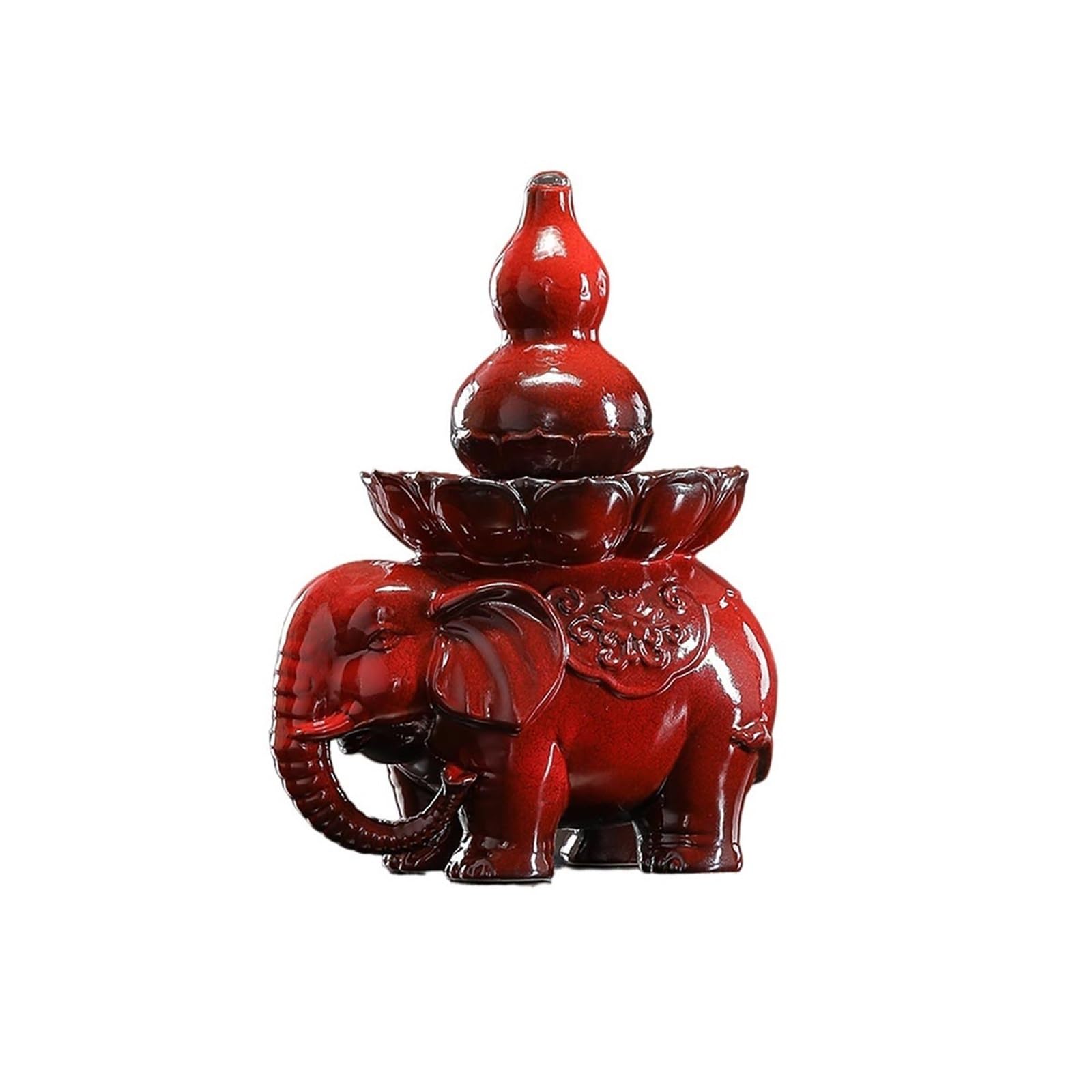 Water Feature Chinese style Water tabletop Fountain Ceramic elephant flowing water ornament Indoor Fountains