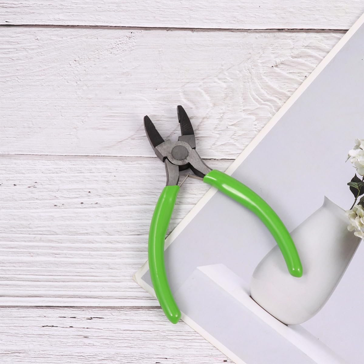 Jewelry Pliers Manual DIY Tool, with Plastic Handle 5.5 Inch