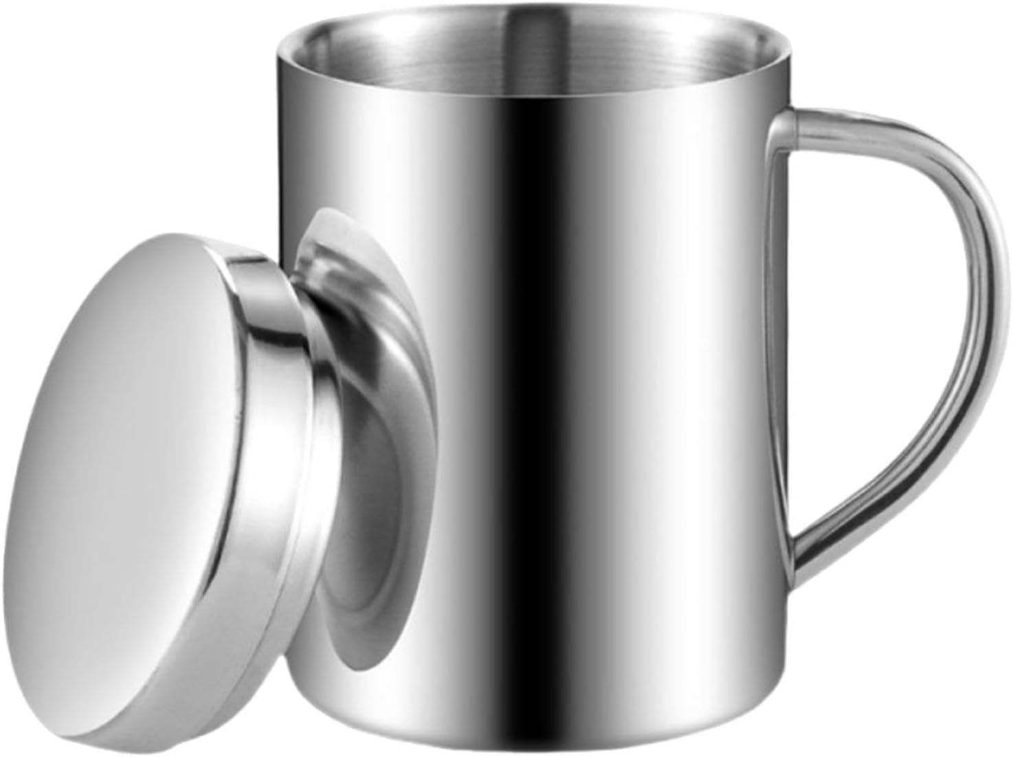 Camping Mug Thermal Drinking Cup 12oz (350ml) Stainless Steel Insulated Coffee Mug with Handle for Travel Backpacking- 300ML