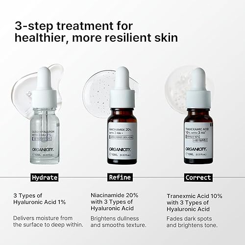 Miniatura 4 de Organicity Discovery - Kit de suero  Ácido oligohialurónico molecular ultrabajo  Niacinamida 20% + 3 tipos de ácido hialurónico 1%  Ácido