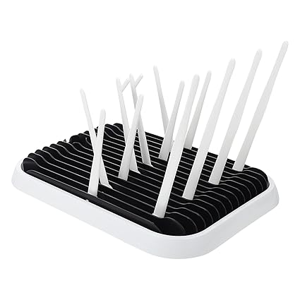 EXCLUZO Baby Bottle Drying Rack Baby Bottle Folding Dryer Portable Space Saving Bottle Dryer Holder for, Cups, Pump Parts, and Accessories, Black