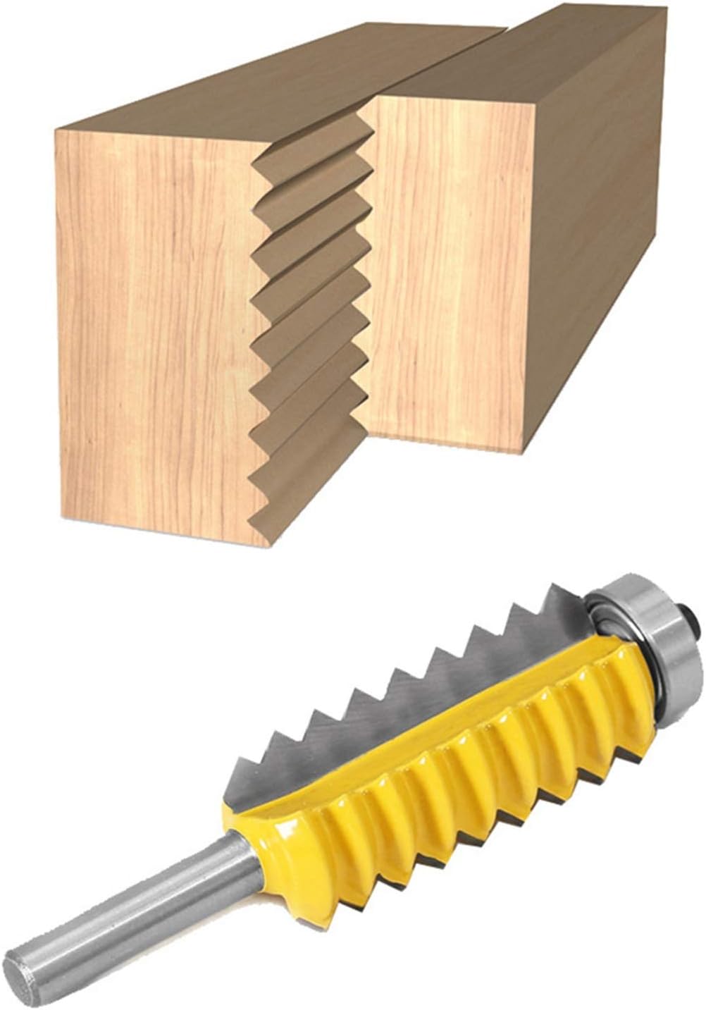 DLLTEC QinluCNC Router Bits 8mm Shank Finger Joint Glue